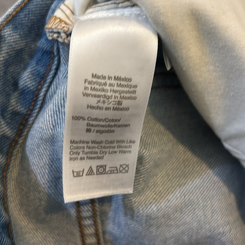 Madewell Light Wash Relaxed Denim Shorts Size 27 - Picture 5 of 8